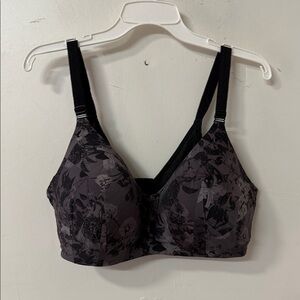 Black Floral Women's Bra